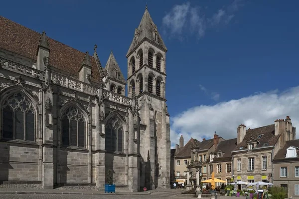 Románská Katedrála Svatého Lazara Dvojčata Autun Sane Loire Francie Evropa — Stock fotografie