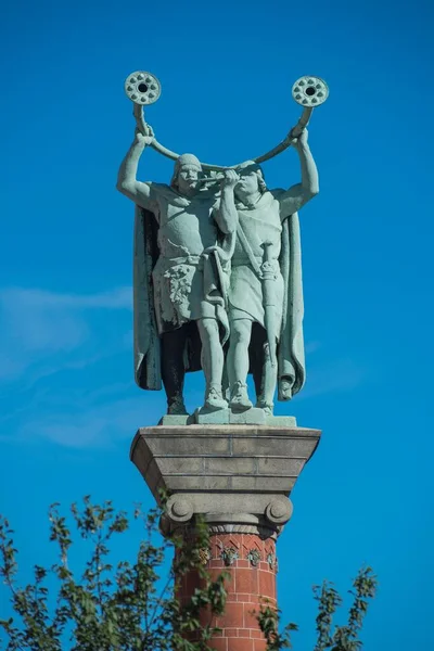 Lur Blower Column City Hall Square Copenhague Danemark Europe — Photo