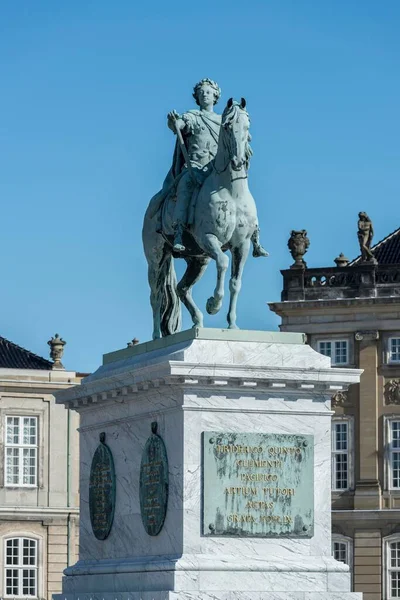 フレデリック5世像1723 1766 宮殿広場 コペンハーゲン デンマーク ヨーロッパ — ストック写真