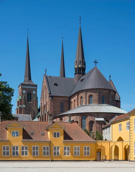 Catedral Roskilde Palacio Real Frente Ahora Sede Del Obispo Museo — Foto de Stock