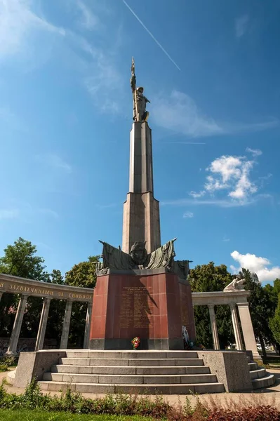 Memoria Guerra Soviética Heldendenkmal Recordando Soldados Caídos Del Ejército Rojo — Foto de Stock