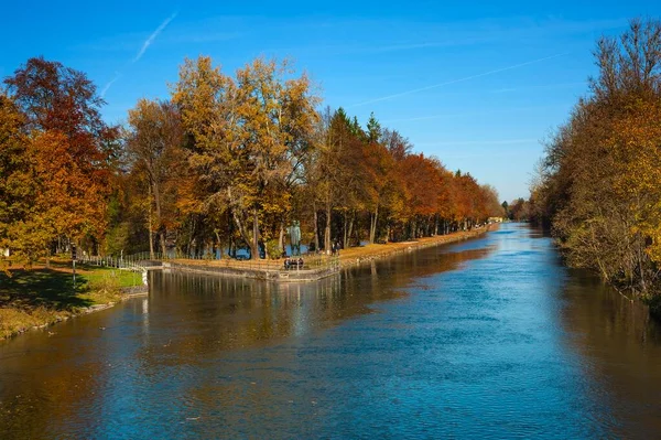 Isar Canal Thalkirchen Munich Bavaria Germany Europe — Foto Stock