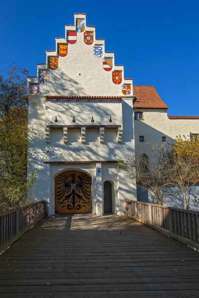 Entrance Grunwald Palace Upper Bavaria Bavaria Germany Europe — Fotografia de Stock