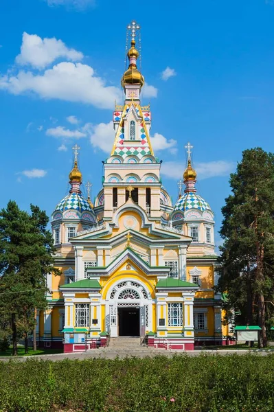 Ascension Cathedral Eller Zenkov Cathedral Panfilov Park Almaty Kazakstan Asien — Stockfoto