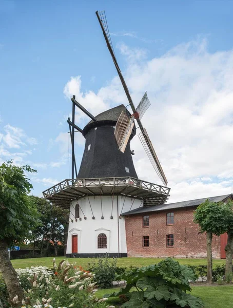 Hjer Mlle Historic Dutch Winmill Snderjylland Museum Hjer Jutland Southern — стокове фото