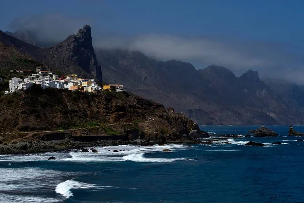 Almaciga Village Sea Cliff Anaga Mountains Tenerife Canary Islands Spain — Stock Photo, Image