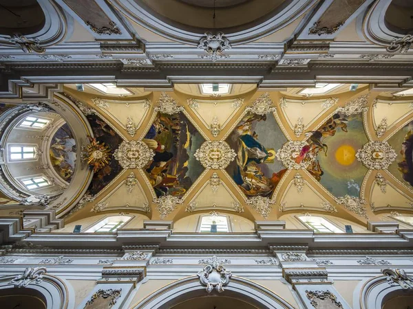 Painted Ceiling Church Francis Borgia Catania Sicily Italy Europe — Foto Stock