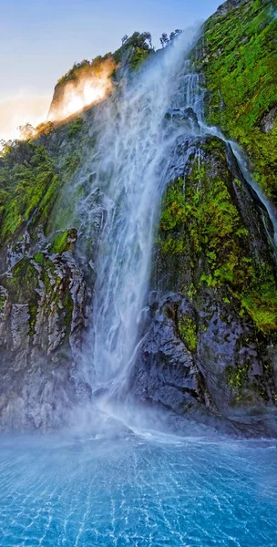 Stirling Falls Milford Sound Fiordland National Park Anau South Island — Stockfoto