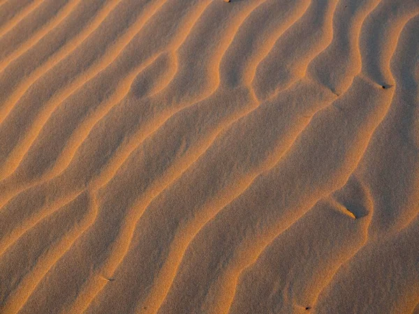 Písečné Duny Večerní Světlo Obrazce Poušť Sharqiya Sands Nebo Wahiba — Stock fotografie