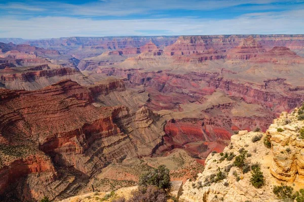 Krajina Panorama Skála Kaňon Jižní Okraj Národní Park Grand Canyon — Stock fotografie