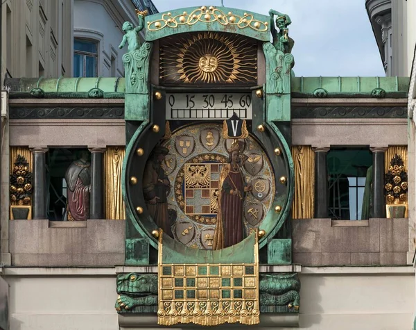 Ankeruhr Klok Grote Muziekdoos Art Nouveau Schilder Kunstenaar Ontworpen Door — Stockfoto