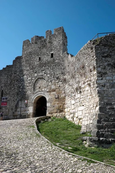 Κεντρική Πύλη Φρουρίου Κάστρο Μπεράτ Μπεράτ Αλβανία Ευρώπη — Φωτογραφία Αρχείου