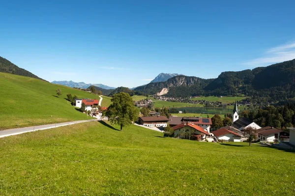 Küçük Bir Kasaba Olan Thiersee Kufstein Bölgesi Tyrol Avusturya Avrupa — Stok fotoğraf