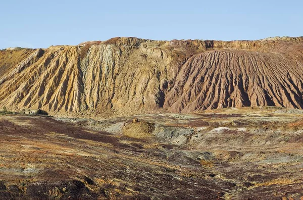 Mineral Rich Ground Rocks Rio Tinto Mines Minas Riotinto Huelva — Stock Photo, Image