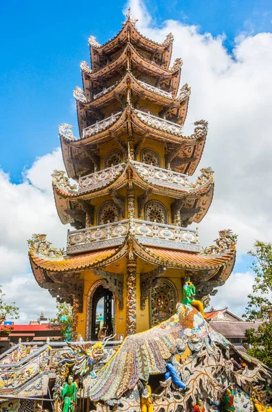 Bell Tower Linh Phuoc Pagoda Province Vietnam Asia —  Fotos de Stock