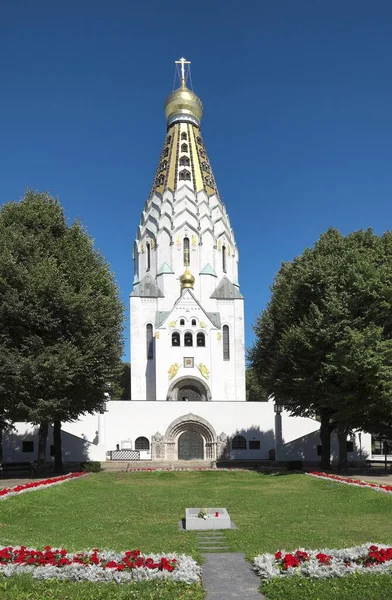 Rosyjski Kościół Pamięci Lipsk Saksonia Niemcy Europa — Zdjęcie stockowe
