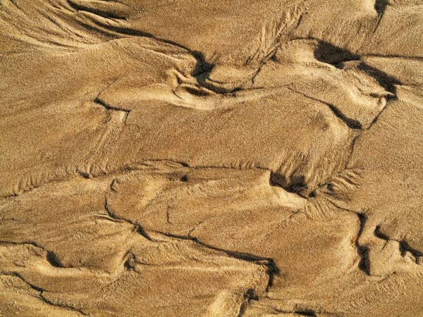 Padrão Ondulado Areia Praia Província Cádiz Andaluzia Espanha Europa — Fotografia de Stock