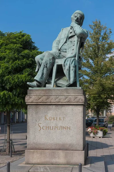 Memorial Robert Schumann Zwickau Σαξονία Γερμανία Ευρώπη — Φωτογραφία Αρχείου