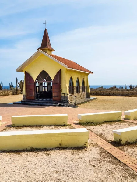 Alto Vista Chapel Chapel Sanctuary Aruba Lesser Antilles Caribbean North — Stock Photo, Image