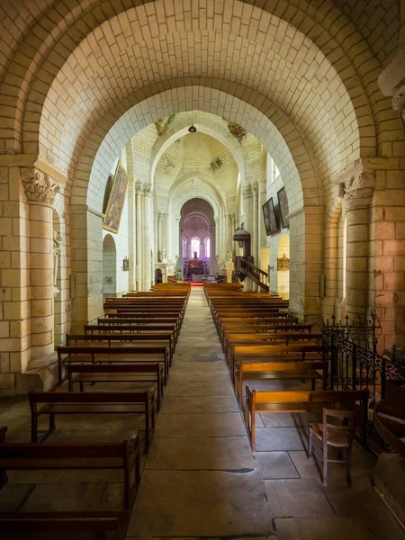 Saint Ours Church Interior Logis Royal Loches Indre Loire França — Fotografia de Stock