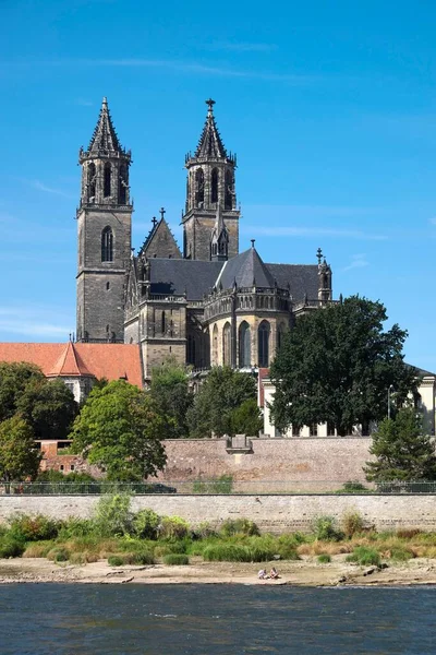 Kathedraal Van Magedeburg Aan Elbe Magdeburg Saksen Anhalt Duitsland Europa — Stockfoto