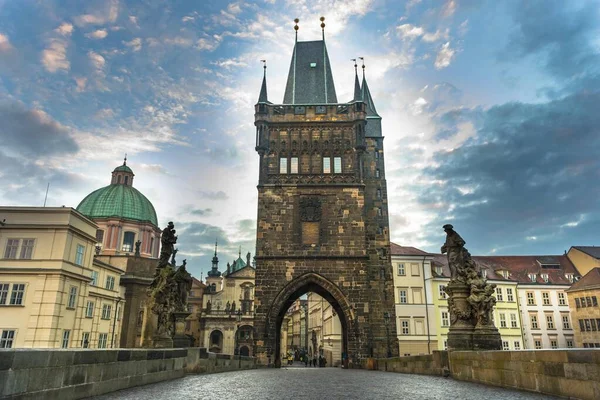 Most Starego Miasta Most Karola Historyczne Centrum Pragi Czechy Czechy — Zdjęcie stockowe