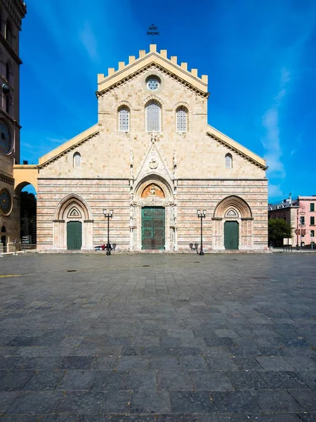 Piazza Duomo Con Duomo Cattedrale Maria Santissima Assunta Provincia Messina — Foto Stock