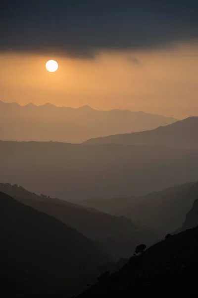 Tramonto Charkia Creta Grecia Europa — Foto Stock