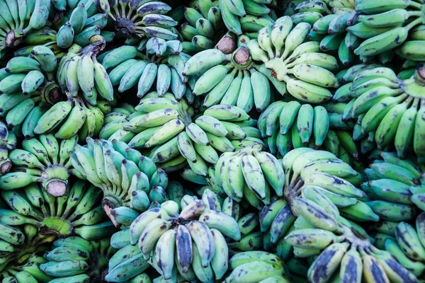 Many Green Unripe Bananas Yangon Myanmar Asia — Stock Photo, Image