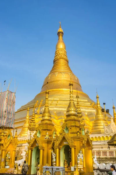 Pagode Shwedagon Dourada Principal Stupa Stupa Shwedagon Paya Shwedagon Rangum — Fotografia de Stock