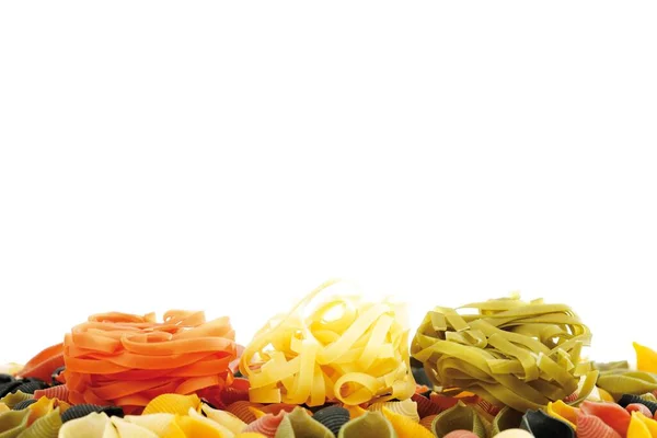 Coloured Conchiglie Rigata Pasta — Fotografia de Stock