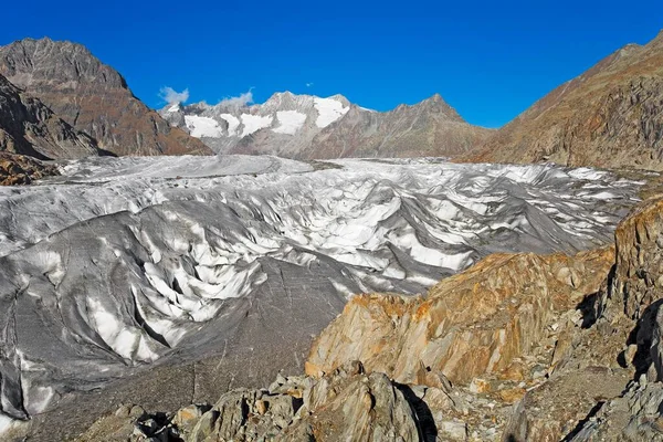 Glaciar Aletsch Valais Suíça Europa — Fotografia de Stock