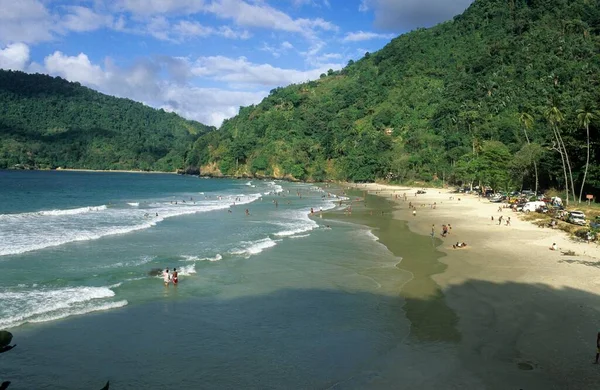 Beach Las Cuevas Bay Trinidad Tobago — Stockfoto