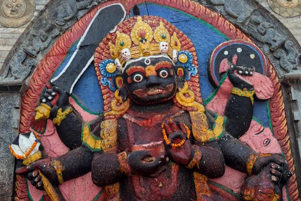 Bhairava Six Bras Sur Place Durbar Katmandou Site Patrimoine Mondial — Photo