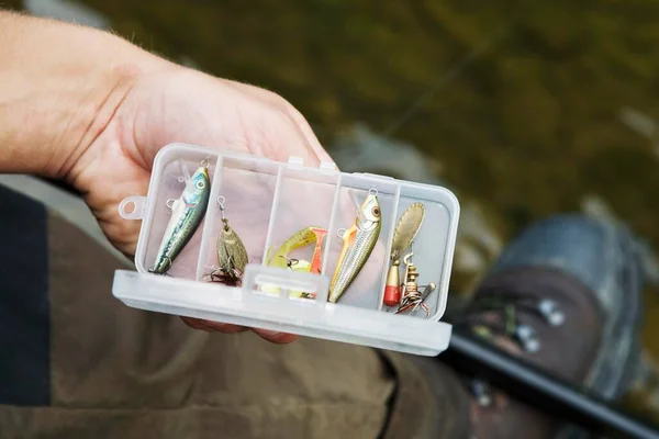 Fishing Box Different Kinds Lures —  Fotos de Stock