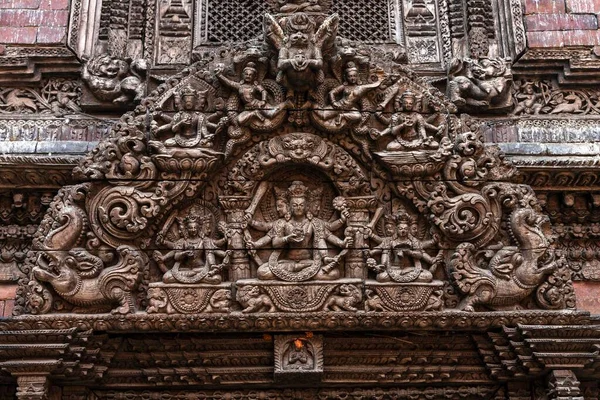 Rzeźby Kumari Bahal Plac Durbar Katmandu Lista Światowego Dziedzictwa Unesco — Zdjęcie stockowe