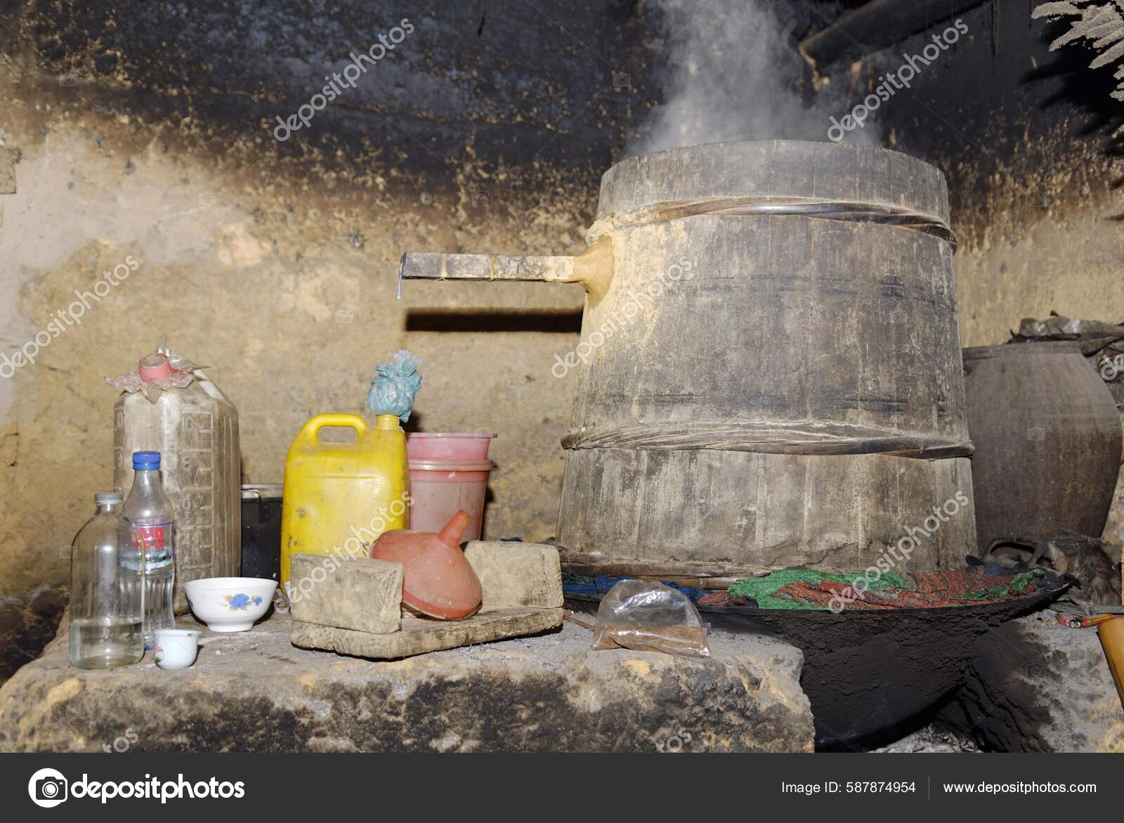 Distillation Liquor Rice Alcohol Production Giang Province North