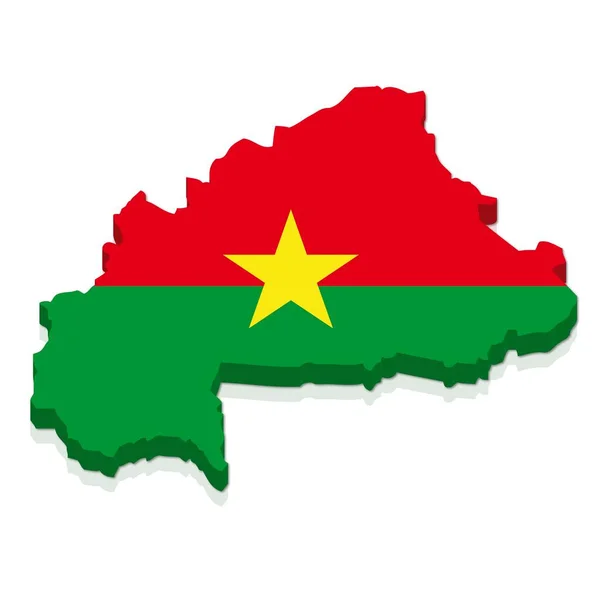 Alakja Nemzeti Zászló Burkina Faso Számítógépes Grafika — Stock Fotó