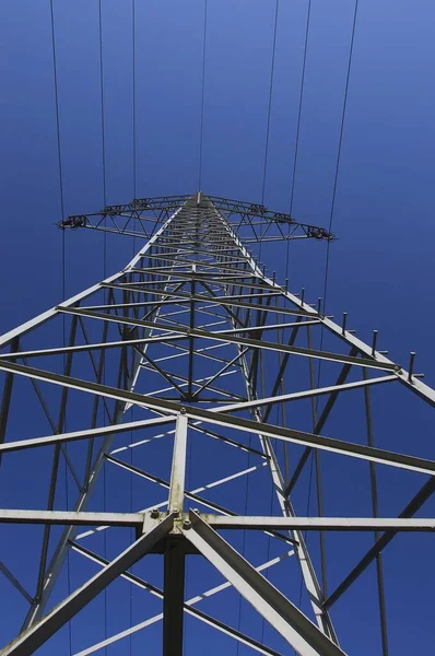 Power Pole Bergkamen Noordrijn Westfalen Duitsland Europa — Stockfoto