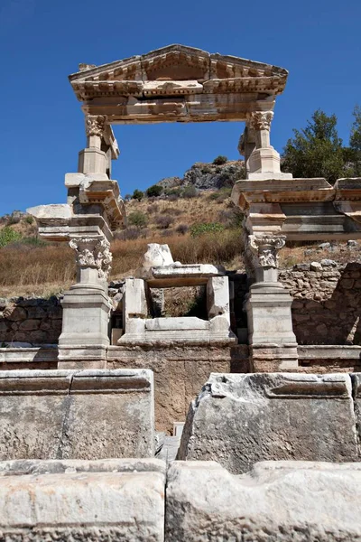 Fountain Traianus Ephesus Izmir Turkey Asia — Stockfoto