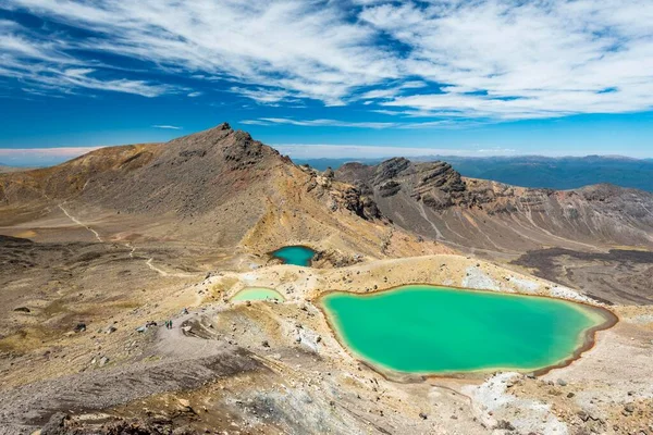 Emerald Lakes Crater Lakes Volcanic Landscape Tongariro Alpine Crossing Tongariro — Φωτογραφία Αρχείου