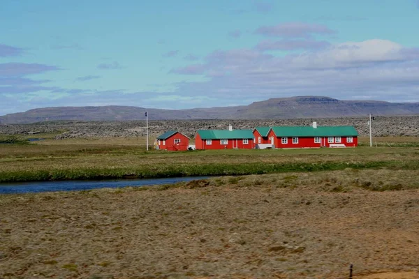 Czerwony Dom Islandii — Zdjęcie stockowe