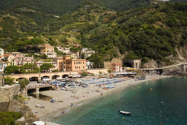 Beach Monterosso Cinque Terre Spezia Province Italy Europe — 图库照片