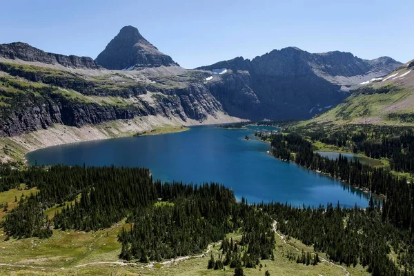 Hidden Lake Reynolds Mountain Glacier National Park Rocky Mountains Montana — Photo