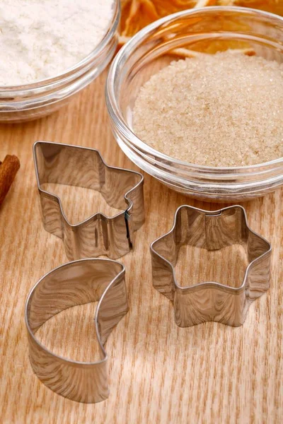 Cookie Cutters Baking Ingredients — Photo