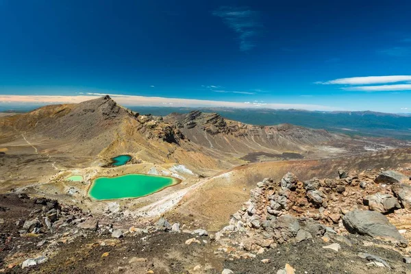 Emerald Lakes Crater Lakes Volcanic Landscape Tongariro Alpine Crossing Tongariro — Stockfoto