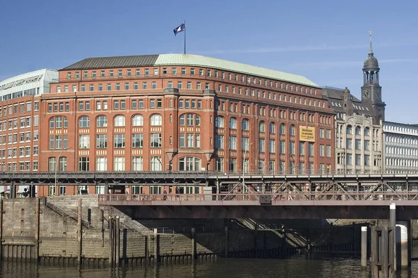 Slomannhaus Edifício Escritórios Tradicional Porto Hamburgo Alemanha Europa — Fotografia de Stock