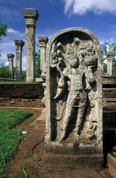 Antique Statue Mahasen Palace Anuradhapura Unesco World Heritage Site Sri — стоковое фото