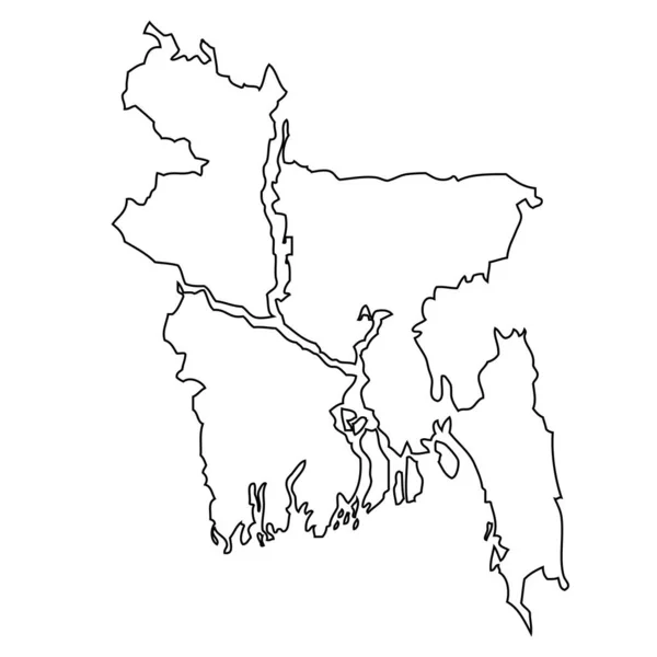 Outline Map Bangladesh — 스톡 사진