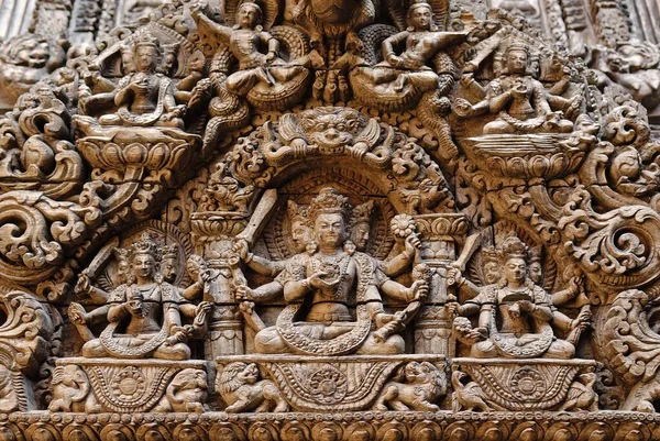 Wooden Hinduistic Temple Durbar Square Kathmandu Nepal Asia — Zdjęcie stockowe